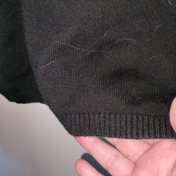 Thin black sweater, size XL, silver J, classic, 90s, retro - Picture 8 of 10